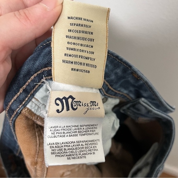 MISS ME Y2K Low Rise Cropped Capri Jeans Size 28 - Picture 12 of 16